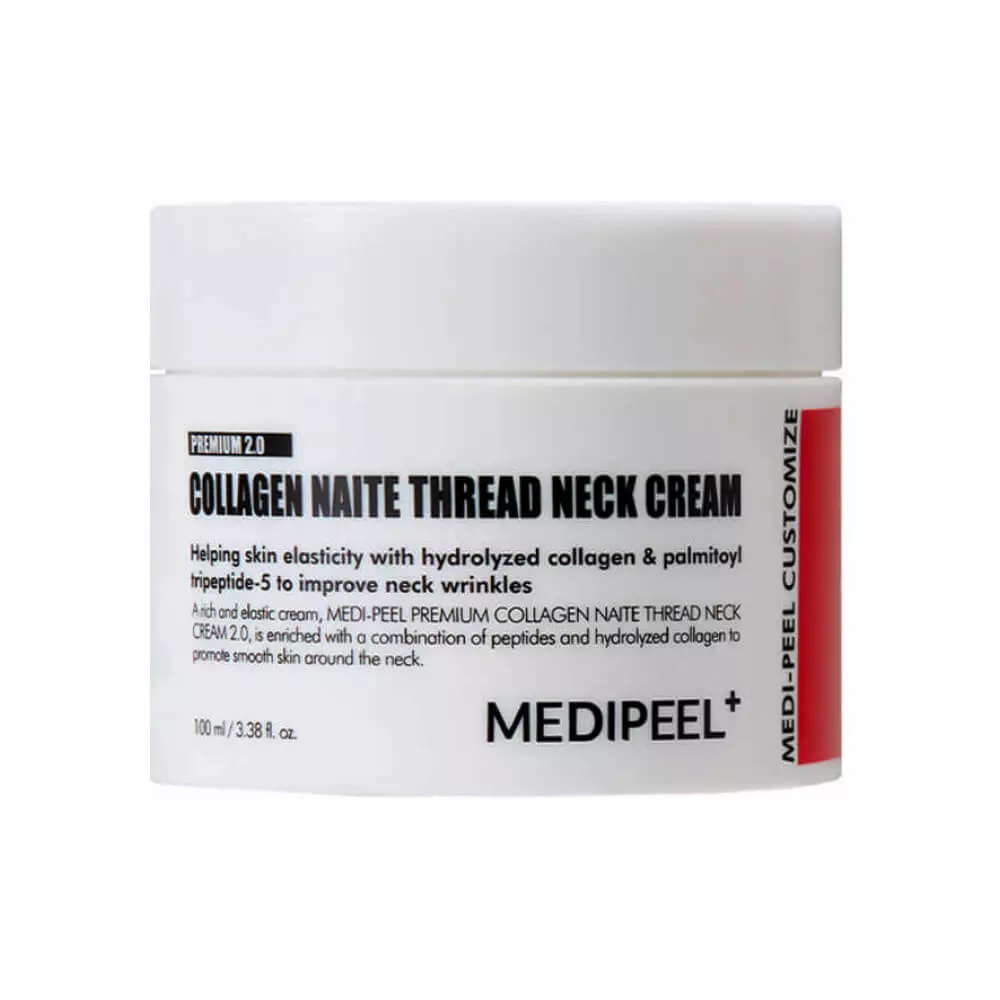 Моделирующий лифтинг-крем для шеи с пептидами и коллагеном Medi-Peel Premium Collagen Naite Thread Neck Cream 2.0